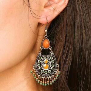 Bohemian Beaded Tassel Earrings